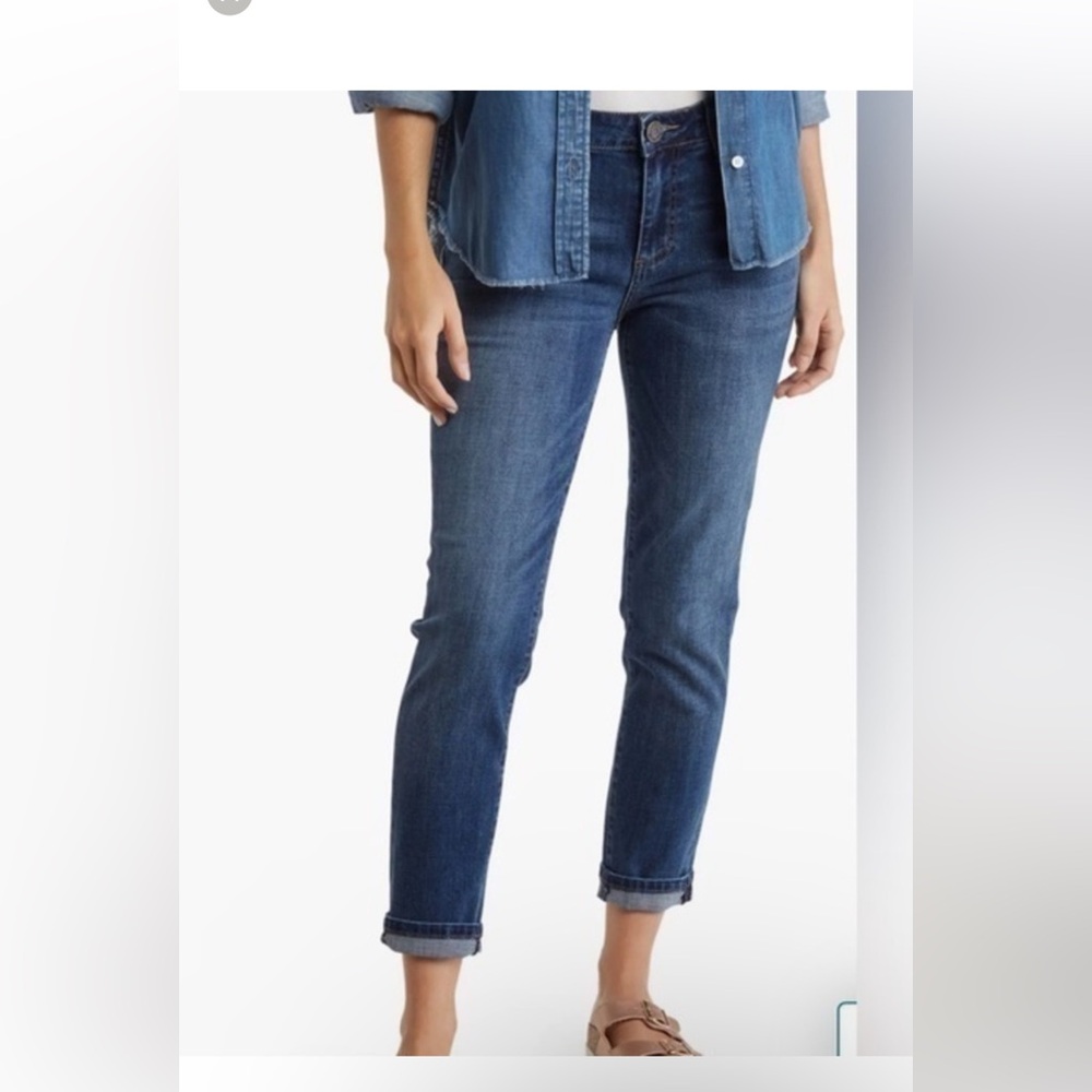 High Rise Cropped Jean w Cuff | KUT | size 2